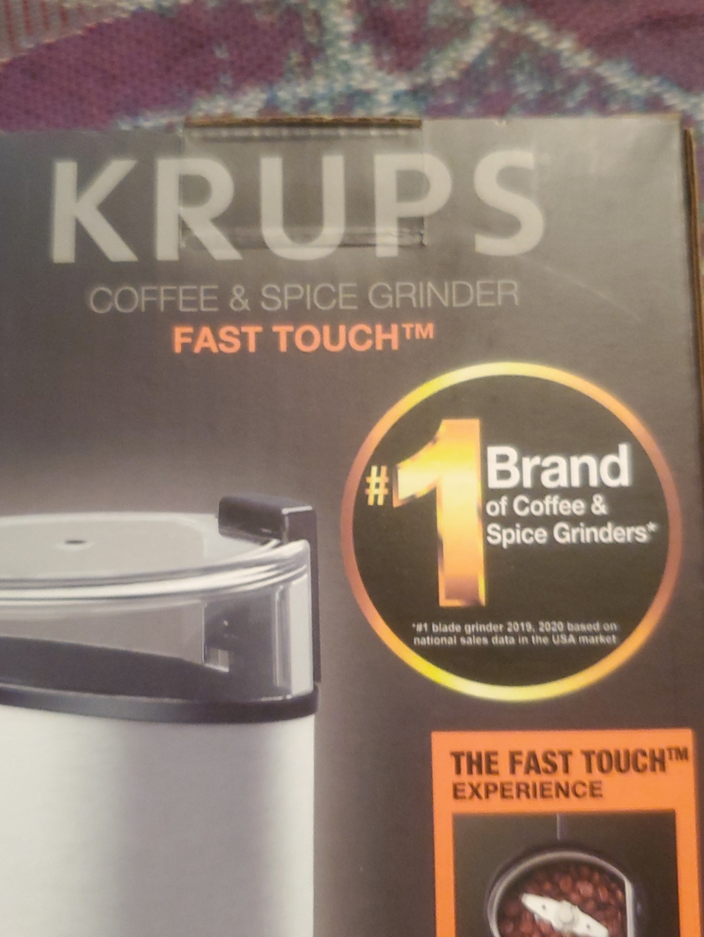KRUPS Fast Touch Coffee & Spice Grinder - Silver/Black NIB - Picture 2 of 4